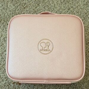 Rose Gold Travel Cosmetic Case - Compact Makeup Organizer